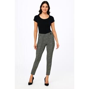 Women’s Dress Pants Contempo Skinny Pull On Black/White Abstract Size Small